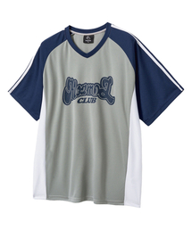 スポーティエアメッシュ半袖ジャージTシャツネイビー