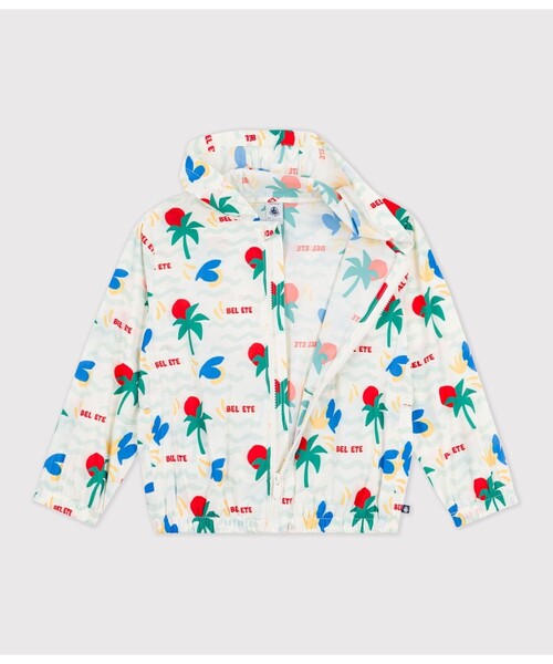 PETIT BATEAU（プチバトー）の「プリントサンブレーカー（マウンテンパーカー・キッズ・ホワイト系その他・3YEAR/4YEAR/5YEAR）」の5枚目の写真