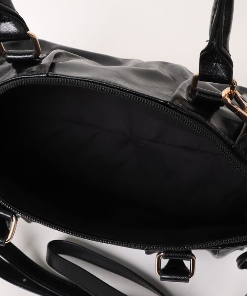 Heather（ヘザー）の「ギャザーボストンBAG　666489（ボストンバッグ・レディース・ピンク/ブラウン/ブラック・ONE SIZE）」の7枚目の写真