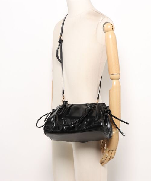 Heather（ヘザー）の「ギャザーボストンBAG　666489（ボストンバッグ・レディース・ピンク/ブラウン/ブラック・ONE SIZE）」の8枚目の写真