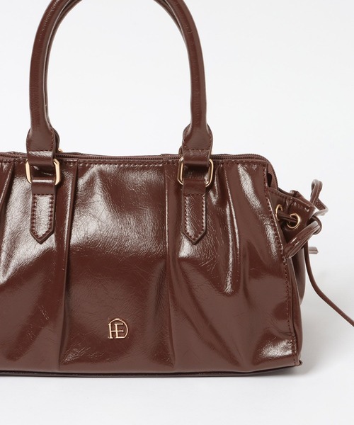 Heather（ヘザー）の「ギャザーボストンBAG　666489（ボストンバッグ・レディース・ピンク/ブラウン/ブラック・ONE SIZE）」の14枚目の写真