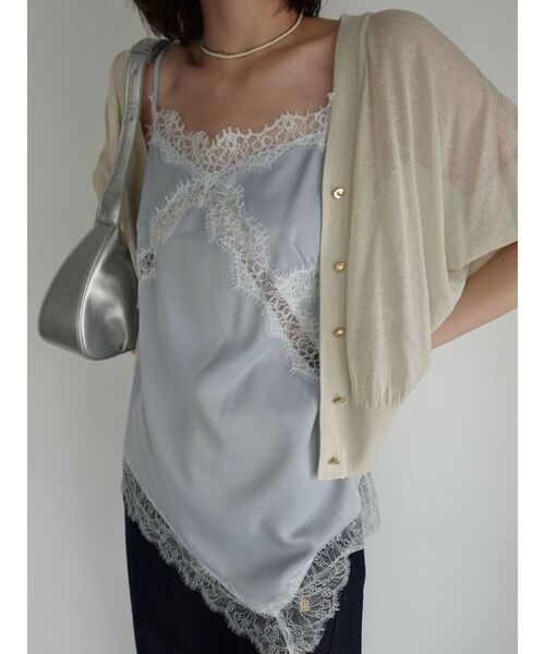 LAGUNAMOON(ラグナムーン)の「アシンメトリーレースサテンキャミソール 【レイヤードトップス】 【夏服】(キャミソール・レディース・ブラウン/ライトブルー/アイボリー・FREE)」の19枚目の写真