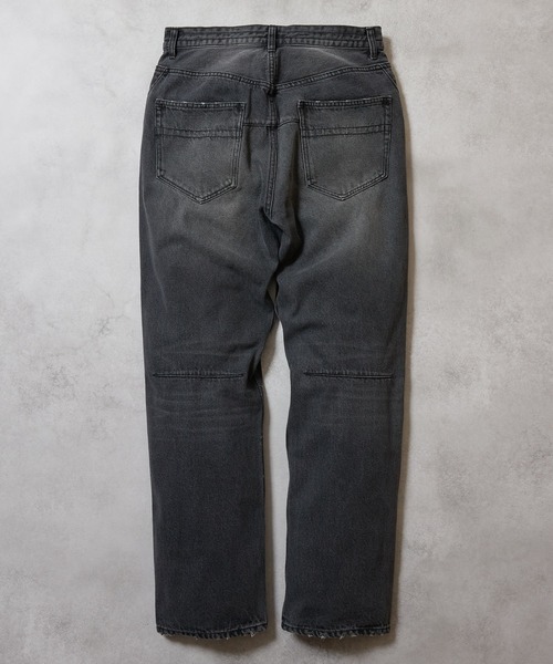 HAND PAINTED STRAIGHT DENIM JEANS VINTAGE WASH / ハンドペイント