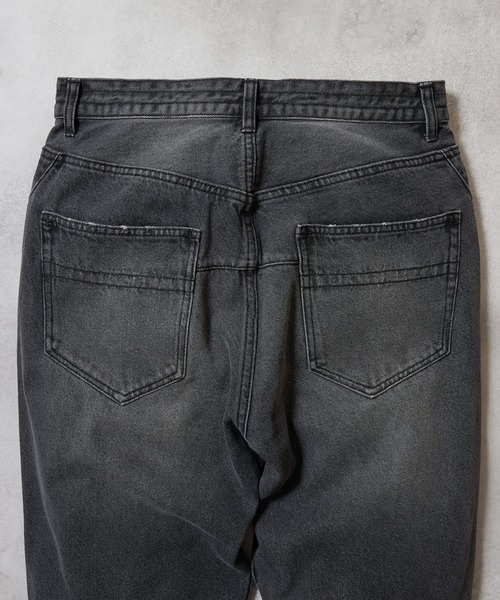 HAND PAINTED STRAIGHT DENIM JEANS VINTAGE WASH / ハンドペイント