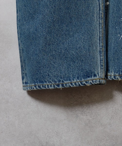 HAND PAINTED STRAIGHT DENIM JEANS VINTAGE WASH / ハンドペイント