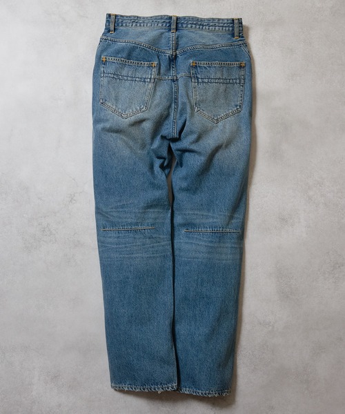 HAND PAINTED STRAIGHT DENIM JEANS VINTAGE WASH / ハンドペイント
