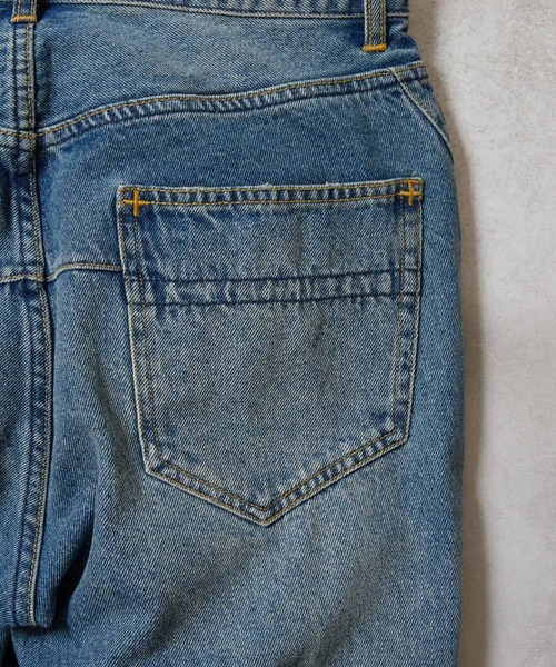 HAND PAINTED STRAIGHT DENIM JEANS VINTAGE WASH / ハンドペイント