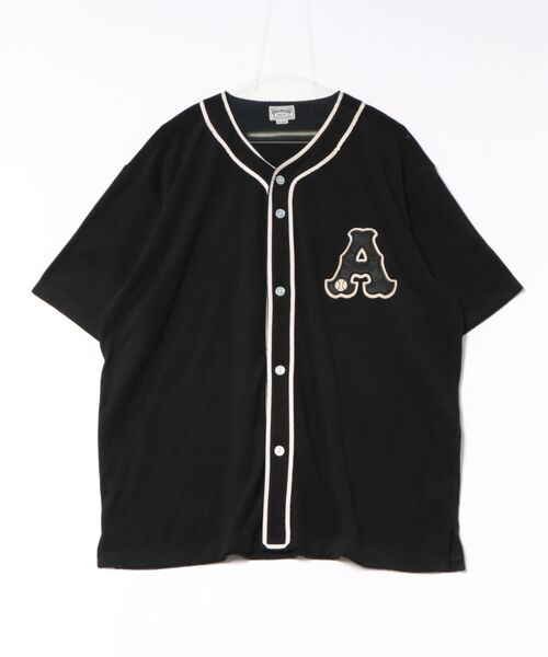 HOUSTON(ヒューストン)の「HOUSTON パイルベースボールシャツ(シャツ/ブラウス・メンズ・アッシュグレー/ブラック/ミント・MEDIUM/LARGE/X-LARGE/XX-LARGE/SMALL)」の4枚目の写真