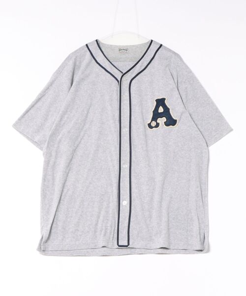 HOUSTON(ヒューストン)の「HOUSTON パイルベースボールシャツ(シャツ/ブラウス・メンズ・アッシュグレー/ブラック/ミント・MEDIUM/LARGE/X-LARGE/XX-LARGE/SMALL)」の5枚目の写真