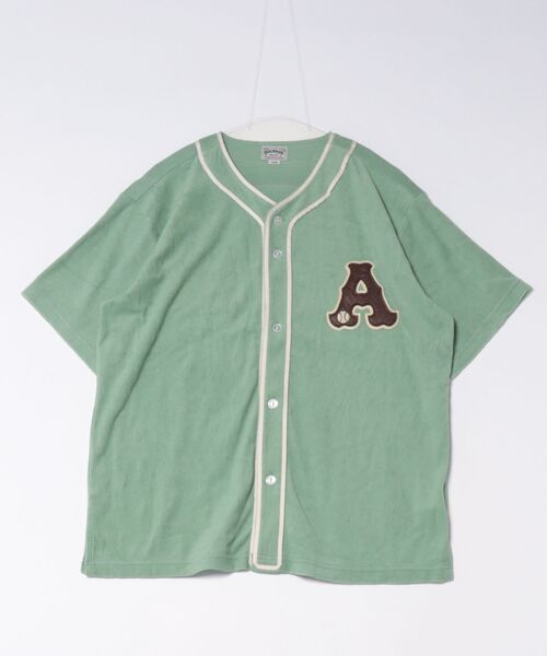 HOUSTON(ヒューストン)の「HOUSTON パイルベースボールシャツ(シャツ/ブラウス・メンズ・アッシュグレー/ブラック/ミント・MEDIUM/LARGE/X-LARGE/XX-LARGE/SMALL)」の7枚目の写真