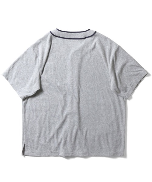 HOUSTON(ヒューストン)の「HOUSTON パイルベースボールシャツ(シャツ/ブラウス・メンズ・アッシュグレー/ブラック/ミント・MEDIUM/LARGE/X-LARGE/XX-LARGE/SMALL)」の6枚目の写真