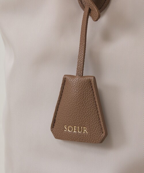 soeur（スール）の「●SOEUR/軽量ナイロントート/キャリーオン/A4サイズ/13インチPC収納可（トートバッグ・レディース・ネイビー/イエロー/ブラック/グレイッシュベージュ・フリー）」の21枚目の写真