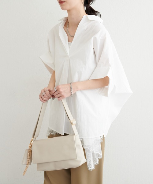 LARUTA(ラルータ)の「【LARUTA】ドルマンスキッパーシャツ(シャツ/ブラウス・レディース・ラベンダー/ミント/その他1/ネイビー/オフホワイト・FREE)」の1枚目の写真