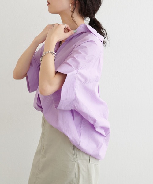 LARUTA(ラルータ)の「【LARUTA】ドルマンスキッパーシャツ(シャツ/ブラウス・レディース・ラベンダー/ミント/その他1/ネイビー/オフホワイト・FREE)」の15枚目の写真
