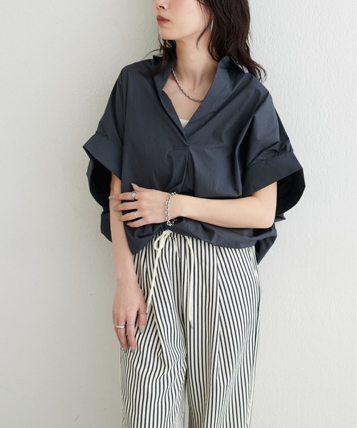 LARUTA(ラルータ)の「【LARUTA】ドルマンスキッパーシャツ(シャツ/ブラウス・レディース・ラベンダー/ミント/その他1/ネイビー/オフホワイト・FREE)」の11枚目の写真