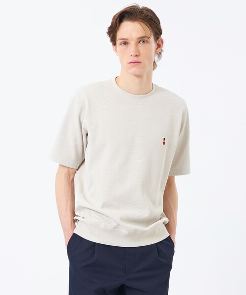 MACKINTOSH PHILOSOPHY(マッキントッシュ フィロソフィー)の「BUCKINGHAM BEAR スウェットTシャツ ミリタリーワッフル(Tシャツ/カットソー・メンズ・ダークネイビー/ベージュ/グリーン系その他2・40/38)」の2枚目の写真