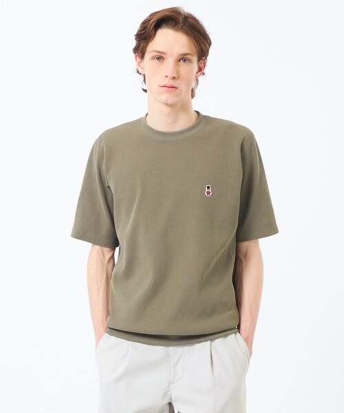 MACKINTOSH PHILOSOPHY(マッキントッシュ フィロソフィー)の「BUCKINGHAM BEAR スウェットTシャツ ミリタリーワッフル(Tシャツ/カットソー・メンズ・ダークネイビー/ベージュ/グリーン系その他2・40/38)」の3枚目の写真