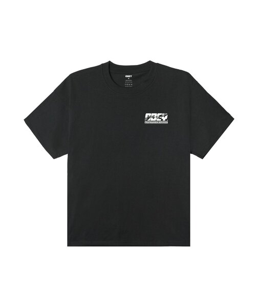 OBEY(オベイ)の「【OBEY】PROPAGANDA SERVICES(Tシャツ/カットソー・レディース・ブラック/ホワイト・SMALL)」の1枚目の写真