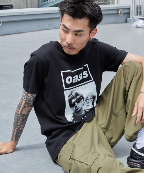 オアシス　Tシャツ ロサンゼルス セール】Oasis / オアシス プリントデザイン クルーネックTシャツ