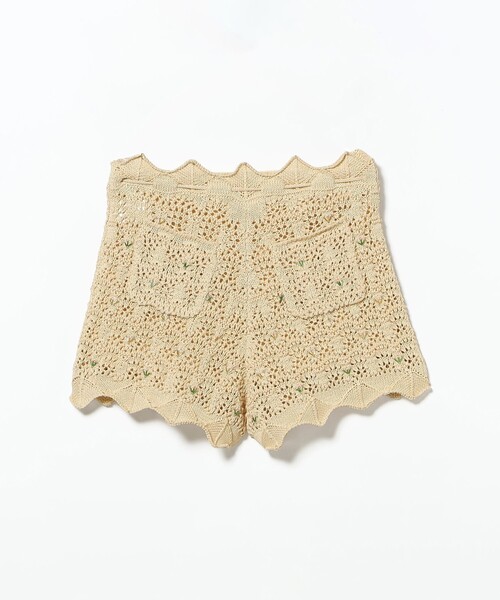 BEAMS COUTURE(ビームスクチュール)の「透かし編み ショート パンツ(その他パンツ・レディース・ホワイト系その他5/レッド・ONE SIZE)」の7枚目の写真
