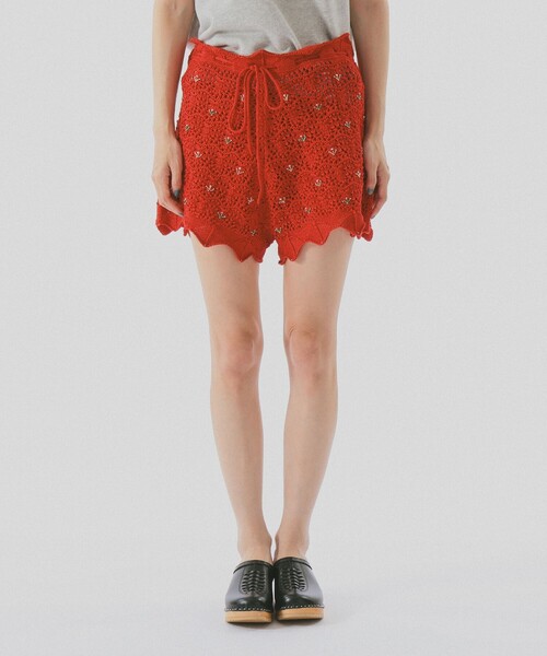 BEAMS COUTURE(ビームスクチュール)の「透かし編み ショート パンツ(その他パンツ・レディース・ホワイト系その他5/レッド・ONE SIZE)」の15枚目の写真