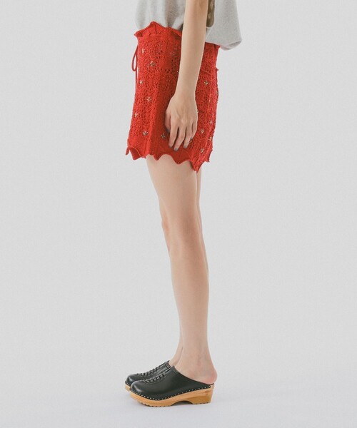 BEAMS COUTURE(ビームスクチュール)の「透かし編み ショート パンツ(その他パンツ・レディース・ホワイト系その他5/レッド・ONE SIZE)」の16枚目の写真