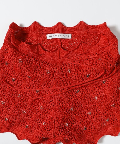 BEAMS COUTURE(ビームスクチュール)の「透かし編み ショート パンツ(その他パンツ・レディース・ホワイト系その他5/レッド・ONE SIZE)」の19枚目の写真