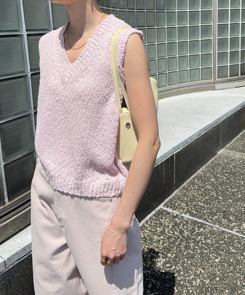 meilmada（メイルマダ）の「Vネックスラブニットベスト（ベスト）」 - WEAR