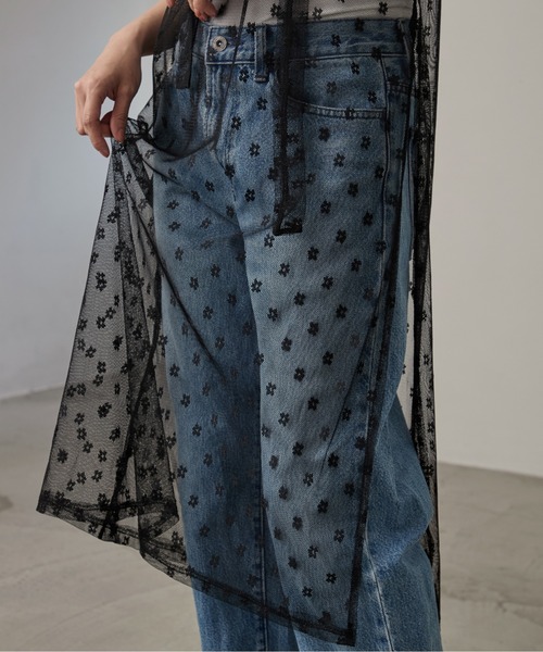 OFROOM(オフルーム)の「Lace Onepiece Narrow Scarf Set|レースワンピースナロースカーフセット(ワンピース・レディース・ホワイト/ブラック・FREE)」の18枚目の写真