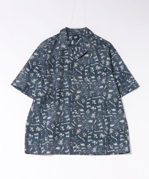 VANS(バンズ)の「VANS ヴァンズ H Hula surfer Aloha Shirt ショートスリーブ 126R1061800 ABC-MART限定 NAVY(Tシャツ/カットソー・メンズ・ブルー・X-LARGE/LARGE/MEDIUM)」の1枚目の写真