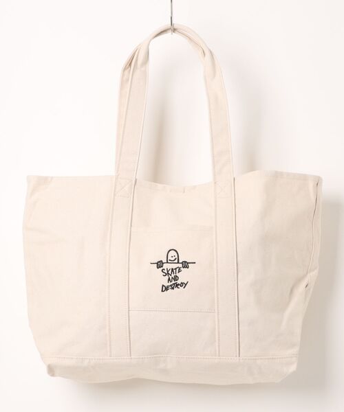 THRASHER（スラッシャー）の「THRASHER BASIC TOTE BAG(ST)（トートバッグ・メンズ・ホワイト系その他/ホワイト系その他2・FREE）」の2枚目の写真
