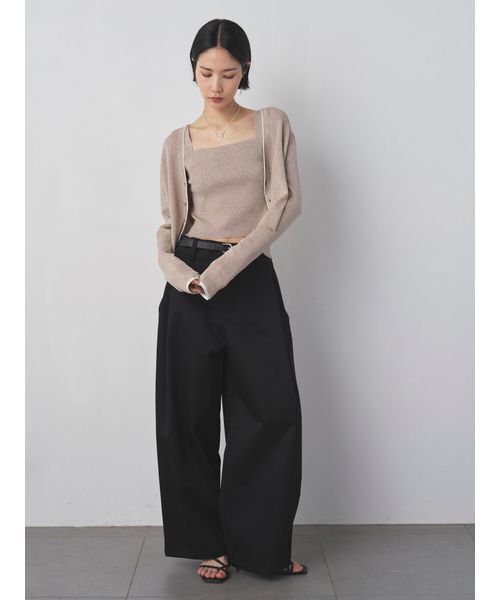 MIESROHE(ミースロエ)の「【セットアップ対応】シルク混RIBニットキャミ(ニット/セーター・レディース・ダークネイビー/ホワイト/ベージュ/ミント・F)」の11枚目の写真