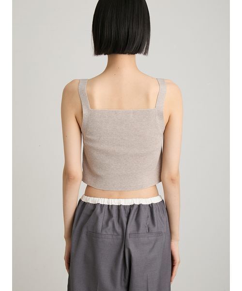 MIESROHE(ミースロエ)の「【セットアップ対応】シルク混RIBニットキャミ(ニット/セーター・レディース・ダークネイビー/ホワイト/ベージュ/ミント・F)」の13枚目の写真