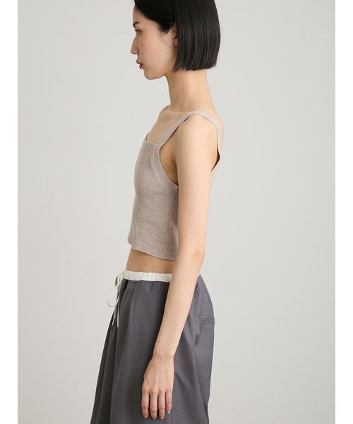 MIESROHE(ミースロエ)の「【セットアップ対応】シルク混RIBニットキャミ(ニット/セーター・レディース・ダークネイビー/ホワイト/ベージュ/ミント・F)」の14枚目の写真