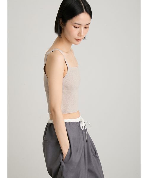 MIESROHE(ミースロエ)の「【セットアップ対応】シルク混RIBニットキャミ(ニット/セーター・レディース・ダークネイビー/ホワイト/ベージュ/ミント・F)」の18枚目の写真