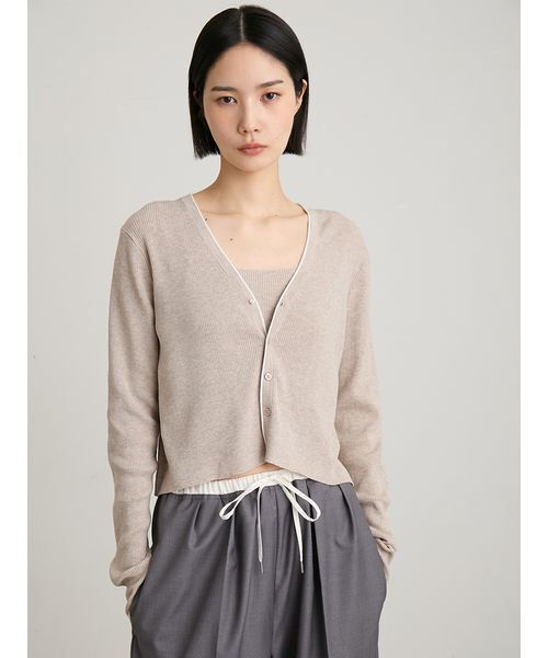 MIESROHE(ミースロエ)の「【セットアップ対応】シルク混RIBニットキャミ(ニット/セーター・レディース・ダークネイビー/ホワイト/ベージュ/ミント・F)」の19枚目の写真