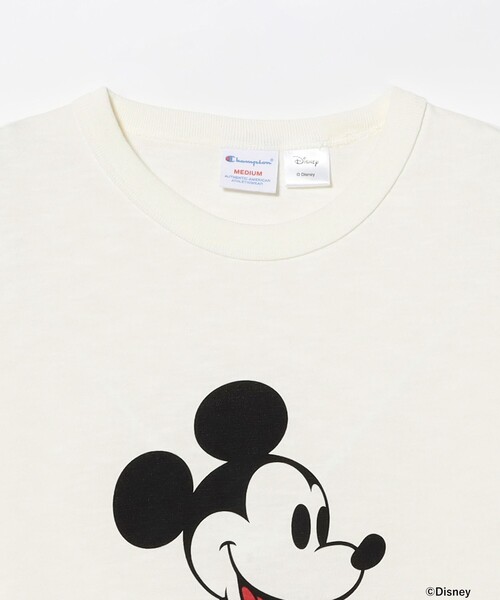 Champion(チャンピオン)の「【別注】Champion / ミッキーマウス / Tシャツ(Tシャツ/カットソー・メンズ・ホワイト/ブラック・SMALL/LARGE/X-LARGE/MEDIUM)」の3枚目の写真