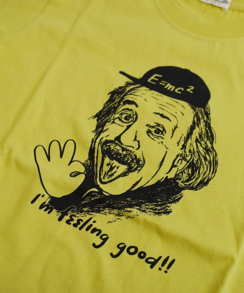 MAKE YOUR DAY(メイクユアデイ)の「OKアインシュタイン柄半袖Tシャツ(Tシャツ/カットソー・キッズ・イエロー/ミント・90/80/140/130/120/100/110)」の17枚目の写真