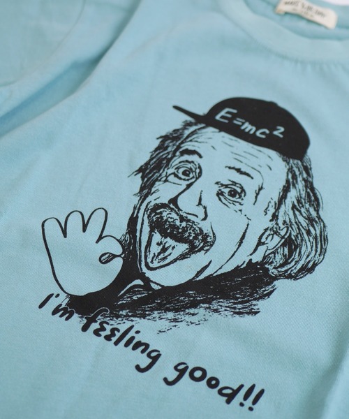 MAKE YOUR DAY(メイクユアデイ)の「OKアインシュタイン柄半袖Tシャツ(Tシャツ/カットソー・キッズ・イエロー/ミント・90/80/140/130/120/100/110)」の13枚目の写真
