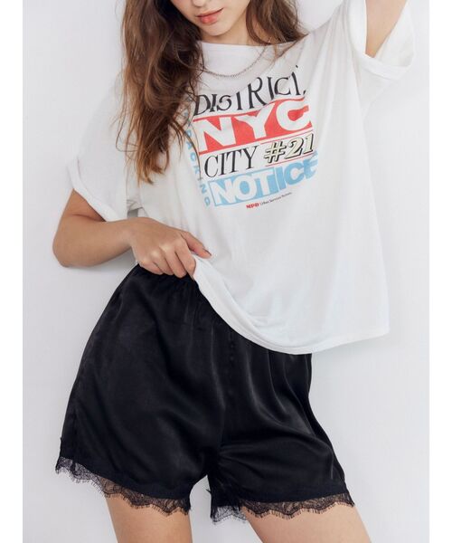 サテンショートパンツ レースデザインサテンショートパンツ（その他パンツ）｜Ungrid（アン