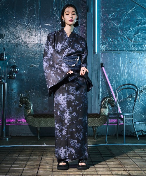 Ellno Loset(エルノロゼット)の「扇子付きアソート浴衣3set【浴衣・兵児帯・扇子】(浴衣・メンズ・ブラック/ダークブルー・SMALL/MEDIUM/LARGE)」の19枚目の写真