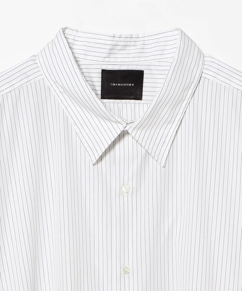 International Gallery BEAMS(インターナショナルギャラリービームス)の「TOO SOON TO KNOW / 5XL オーバーサイズ ストライプ ショートスリーブ シャツ(シャツ/ブラウス・メンズ・ホワイト・ONE SIZE)」の6枚目の写真