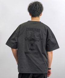 接触冷感 グラフィック 半袖 Tシャツ ルーズフィット ロゴ 刺繍