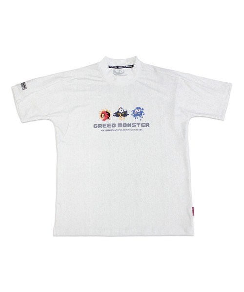 GREED MONSTER(グリードモンスター)の「GREED MONSTER ドットモンスターデジタル総柄半袖モックネック(Tシャツ/カットソー・メンズ・オフホワイト/ブラック・LARGE/MEDIUM/X-LARGE)」の2枚目の写真