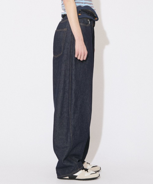 beautiful people(ビューティフルピープル)の「selvedge obsession left hand twill denim bow pants(デニムパンツ・レディース・インディゴブルー・36/40/38)」の3枚目の写真