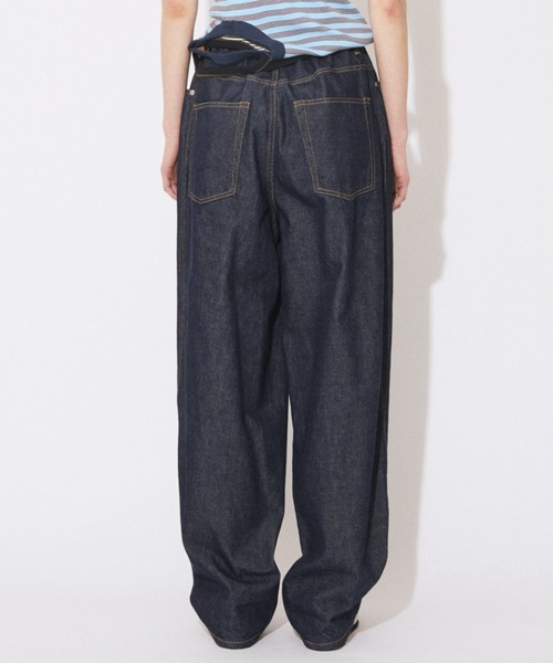 beautiful people(ビューティフルピープル)の「selvedge obsession left hand twill denim bow pants(デニムパンツ・レディース・インディゴブルー・36/40/38)」の4枚目の写真