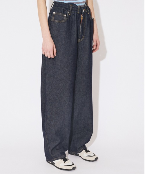 beautiful people(ビューティフルピープル)の「selvedge obsession left hand twill denim bow pants(デニムパンツ・レディース・インディゴブルー・36/40/38)」の5枚目の写真