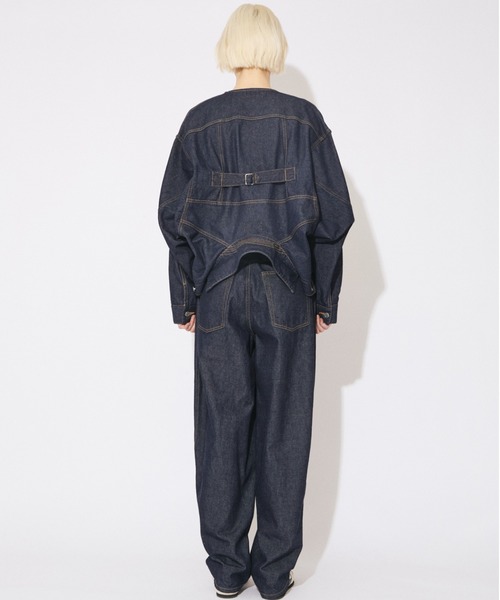 beautiful people(ビューティフルピープル)の「selvedge obsession left hand twill denim bow pants(デニムパンツ・レディース・インディゴブルー・36/40/38)」の8枚目の写真