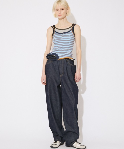 beautiful people(ビューティフルピープル)の「selvedge obsession left hand twill denim bow pants(デニムパンツ・レディース・インディゴブルー・36/40/38)」の9枚目の写真
