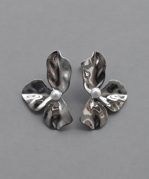 abaskdesign（アバスクデザイン）の「金属アレルギー対応　フラワーモチーフピアス（ピアス（両耳用）・レディース・シルバー/ゴールド・FREE）」の10枚目の写真